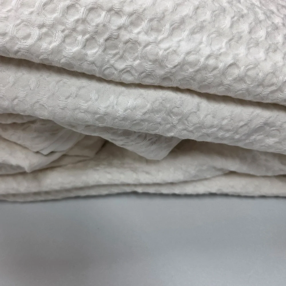 🌿S-O-L-D🌿QUINCE Organic Luxe Honeycomb Duvet Cover Set Twin Undyed 3972